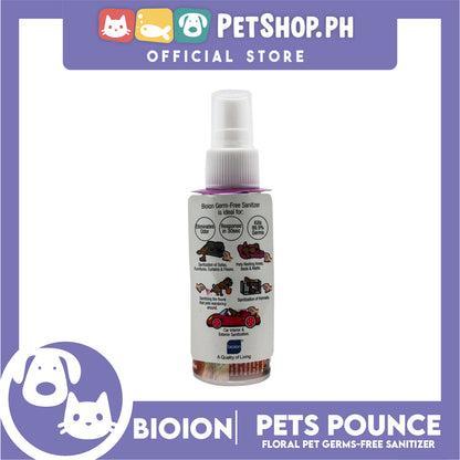 Bio Ion Pet Pounce Floral 60ml Pet Germs-Free Sanitizer