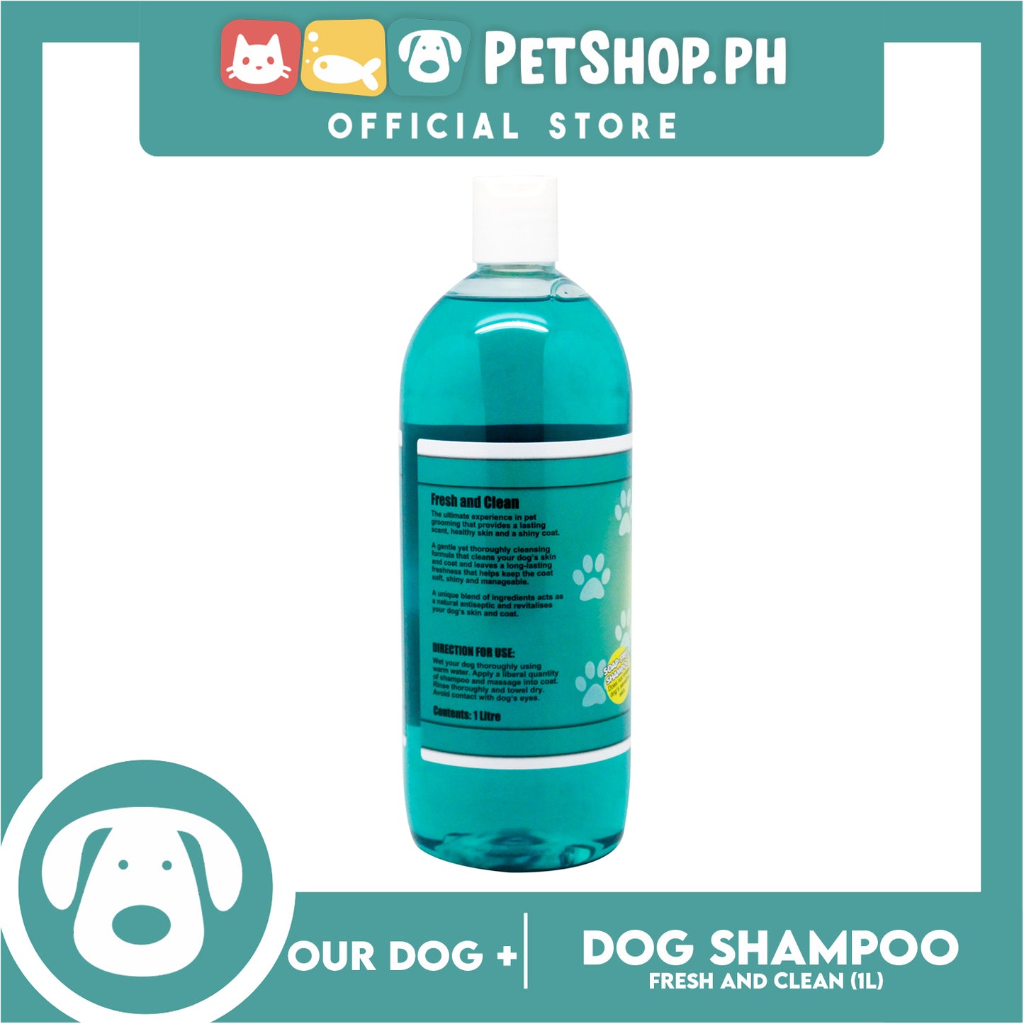 Our Dog Plus Fresh and Clean Dog Shampoo 1 Liter