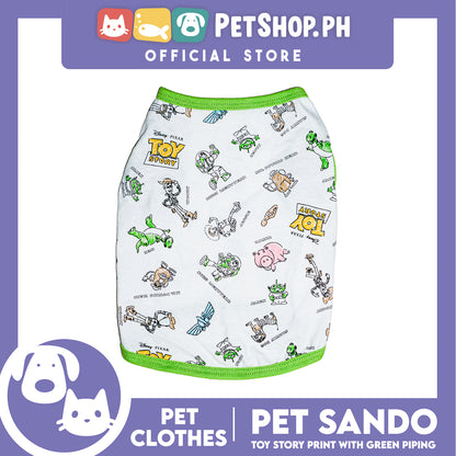 Pet Sando Toy Story Print with Green Piping (Medium) Perfect Fit for Dogs and Cats