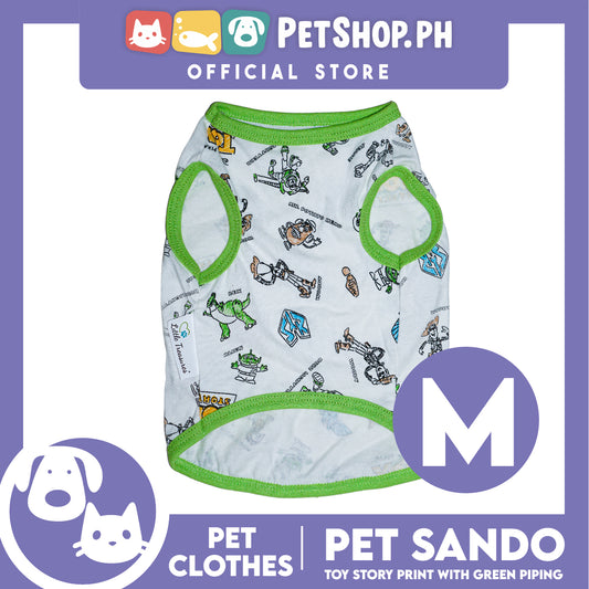 Pet Sando Toy Story Print with Green Piping (Medium) Perfect Fit for Dogs and Cats