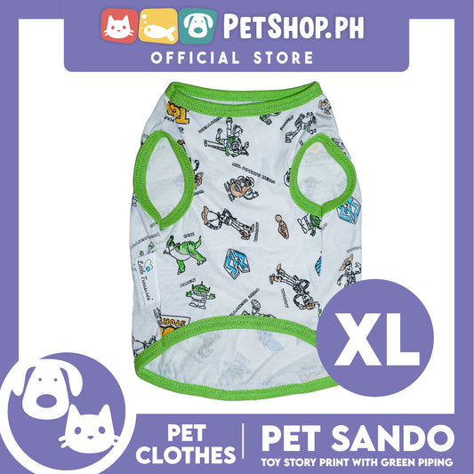 Pet Sando Toy Story Print with Green Piping (Extra Large) Perfect Fit for Dogs and Cats