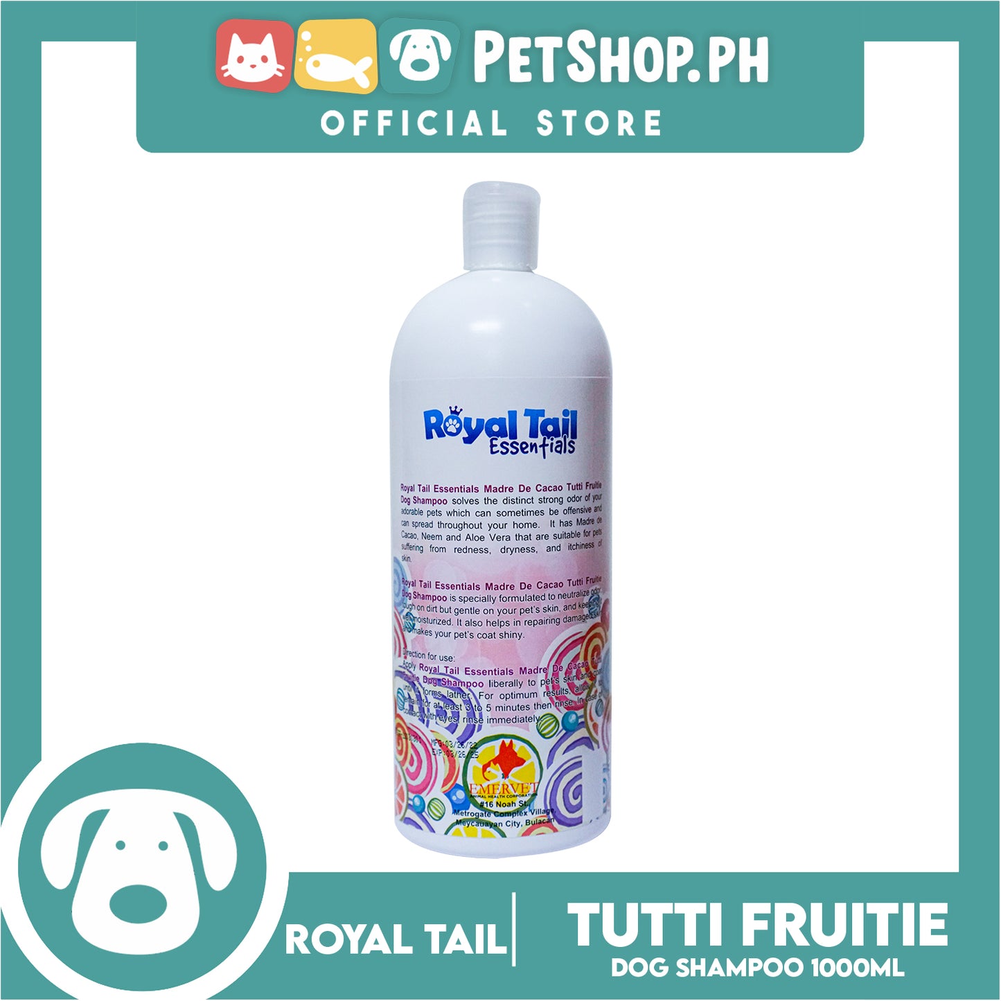 Royal Tail Essentials Dog Shampoo (Tutti Fruitie) 1 Liter