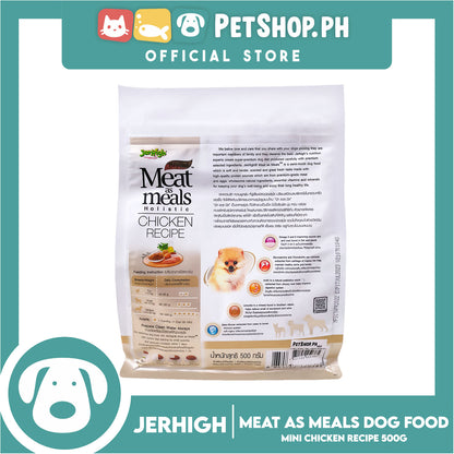 Jerhigh Meat As Meals Holistic, Soft And Tender Semi-Moist Dog Food 500g Mini Palette Size For Small Breed (Chicken Recipe Flavor)