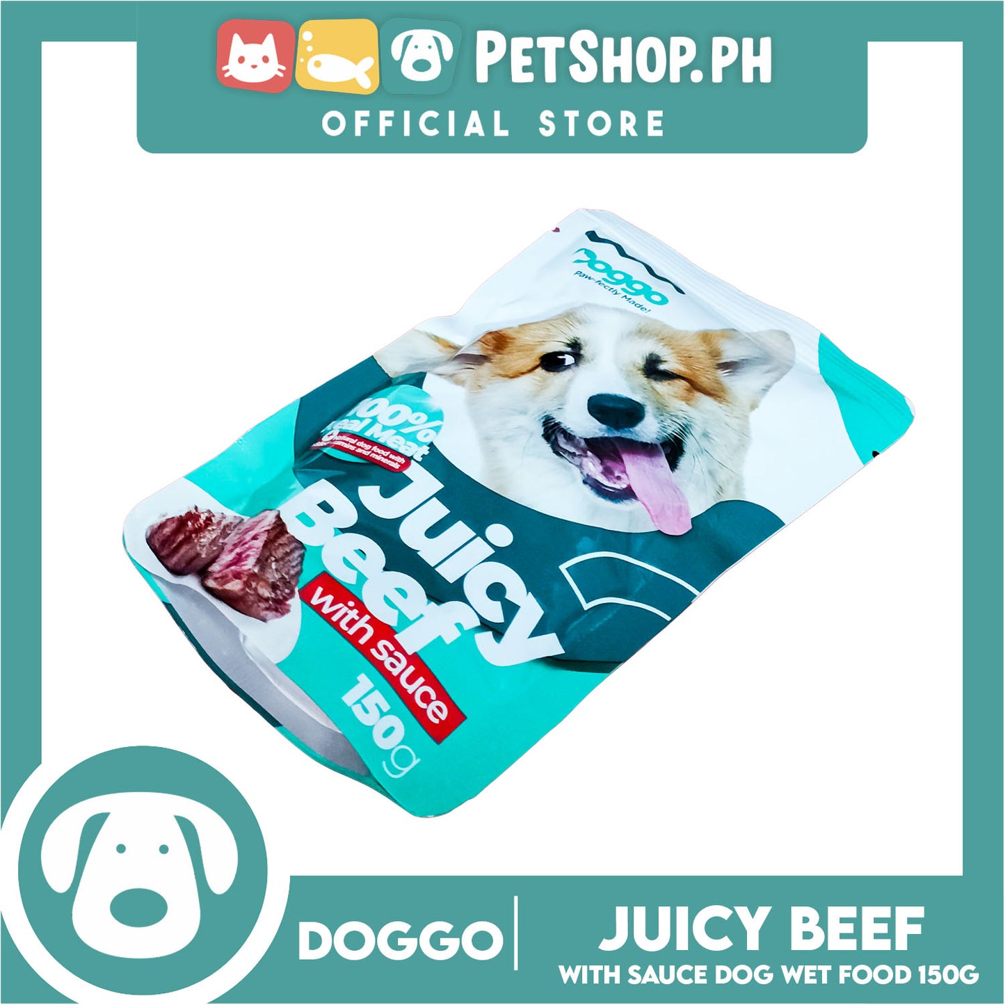 Doggo Juicy Beef with Sauce Dog Wet food 150g