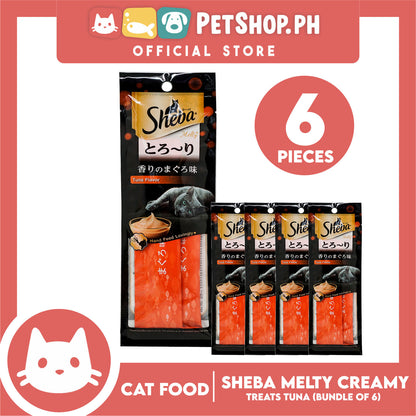 6pcs Sheba Melty Tuna Creamy Cat Treat 24g Premium Cat Snack Food