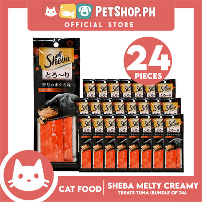 24pcs Sheba Melty Tuna Creamy Cat Treat 24g Premium Cat Snack Food