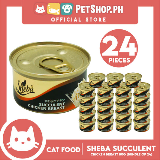 24pcs Sheba Succulent Chicken Breast 85g Grain-Free Cat Wet Food