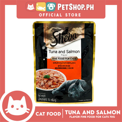 6pcs Sheba Tuna and Salmon Flavor 70g Fine Food for Cats