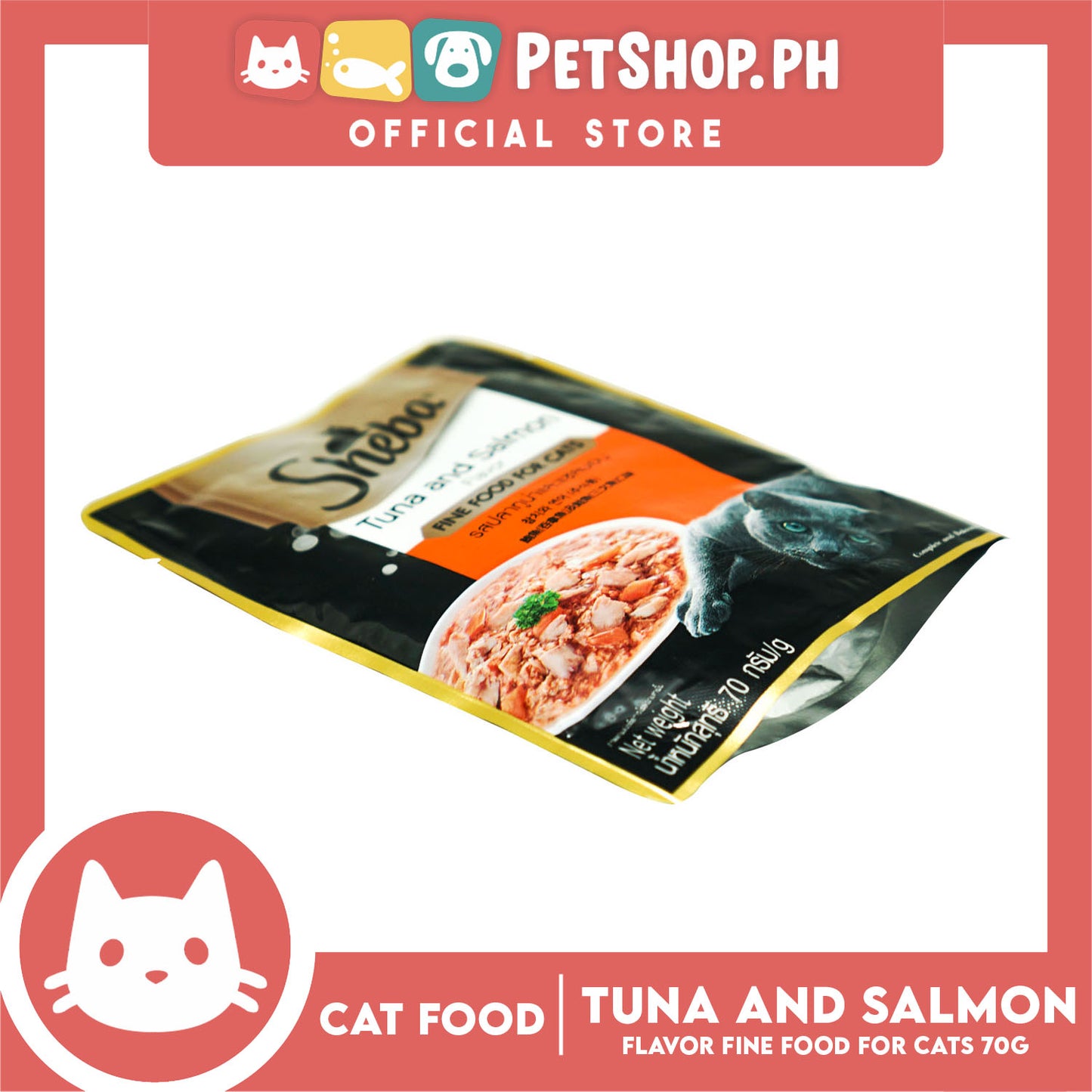 24pcs Sheba Tuna and Salmon Flavor 70g Fine Food for Cats