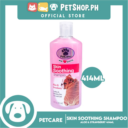 Pet Care Skin Soothing Shampoo 414ml (Aloe And Strawberry) For Soothes And Refreshes Pets Skin And Coat, Dog Shampoo