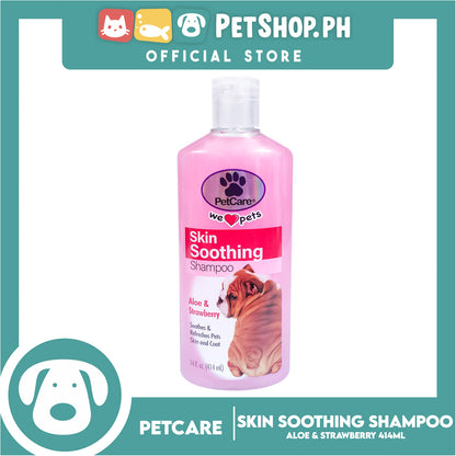 Pet Care Skin Soothing Shampoo 414ml (Aloe And Strawberry) For Soothes And Refreshes Pets Skin And Coat, Dog Shampoo