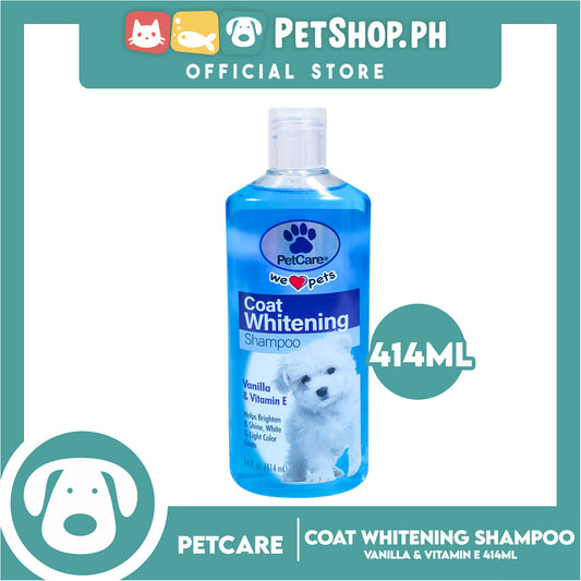 Pet Care Coat Whitening Shampoo 414ml (Vanilla And Vitamin E) Helps Brighten And Shine, White And Light Color Coats, Dog Shampoo