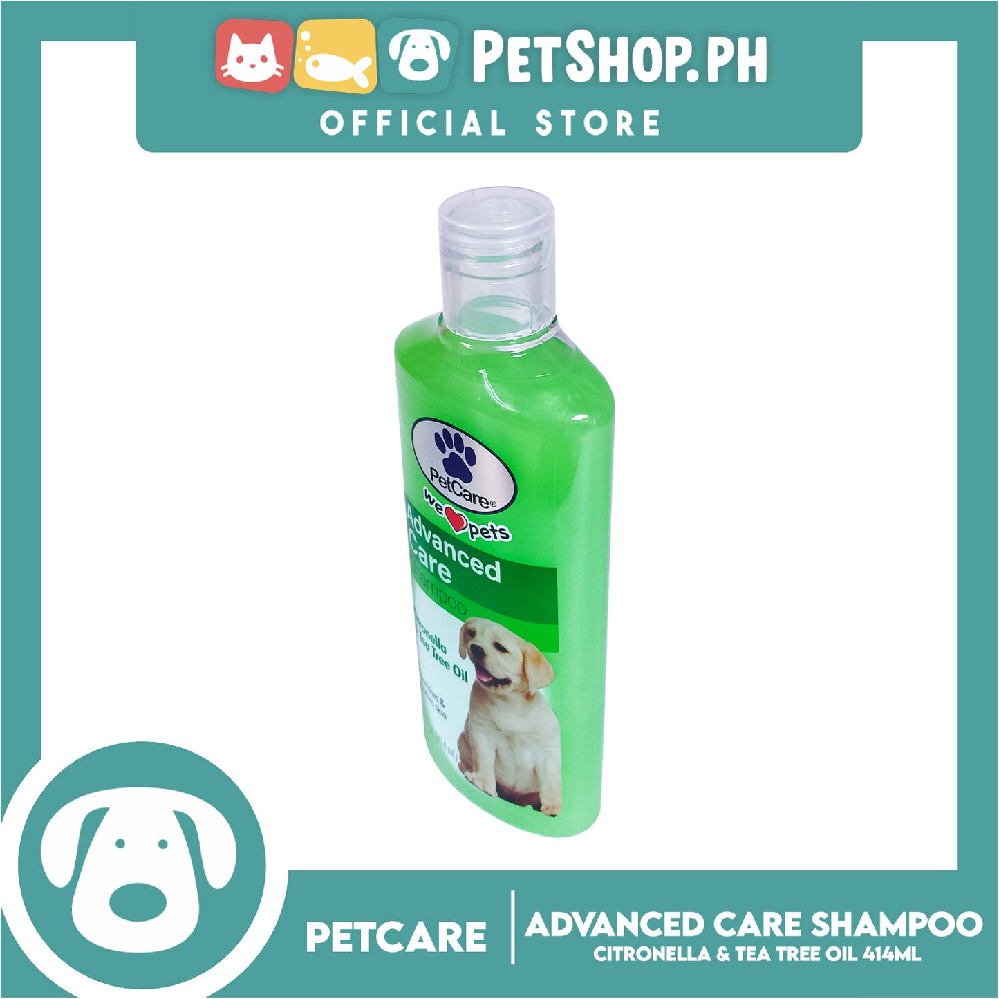 Pet Care Advanced Care Shampoo 414ml (Citronella And Tea Tree Oil) For Nourishes And Soothes Skin, Dog Shampoo