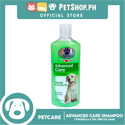 Pet Care Advanced Care Shampoo 414ml (Citronella And Tea Tree Oil) For Nourishes And Soothes Skin, Dog Shampoo