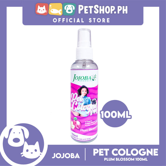 Jojoba Essence Pet Cologne Spray 100ml (Plum Blossom Scent) Organic, Hypo Allergenic, Long Lasting Scent, Pet Cologne For Cats And Dogs