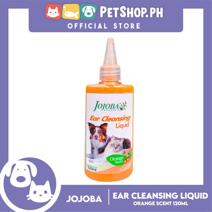 Jojoba Essence Ear Cleansing Liquid 120ml (Orange Scent) Anti-Fungal, Anti-Parasite, Anti-Bacterial For Dogs And Cats