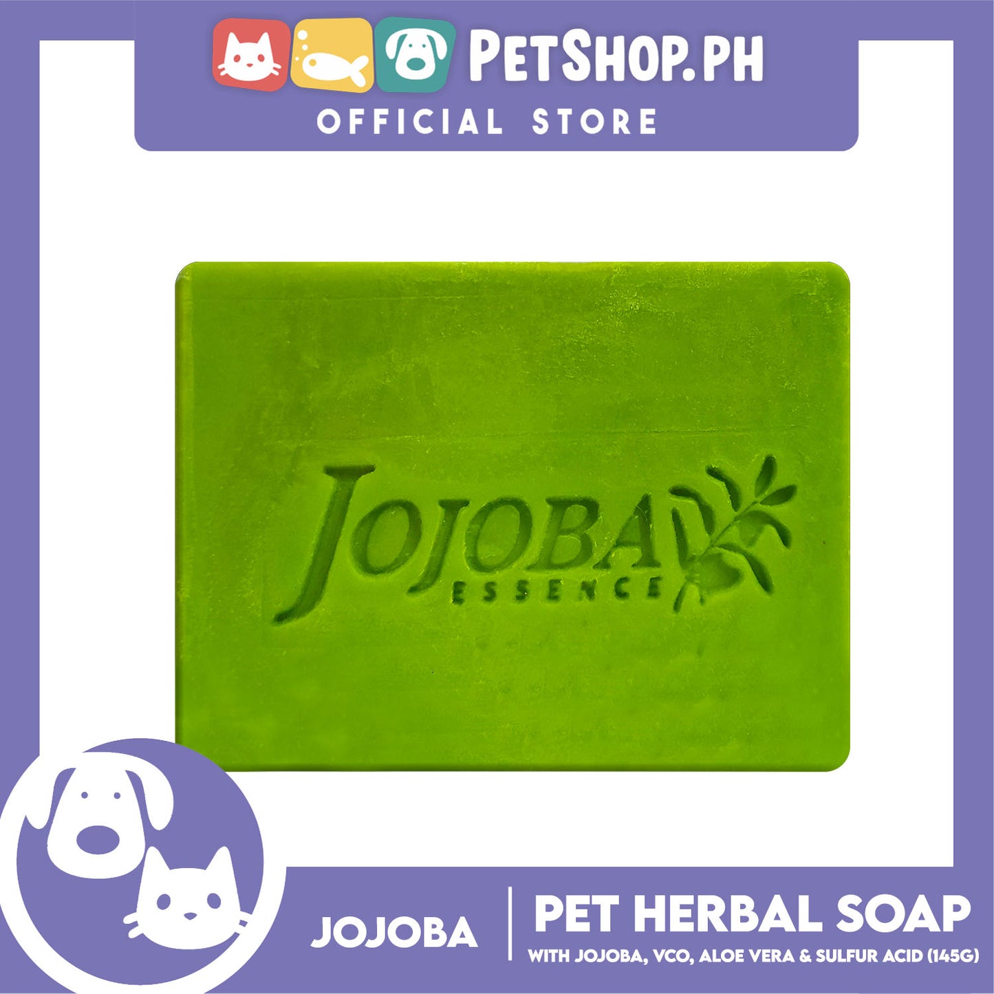 Jojoba Essence Pet Herbal Soap 145g For All Dogs And Cats