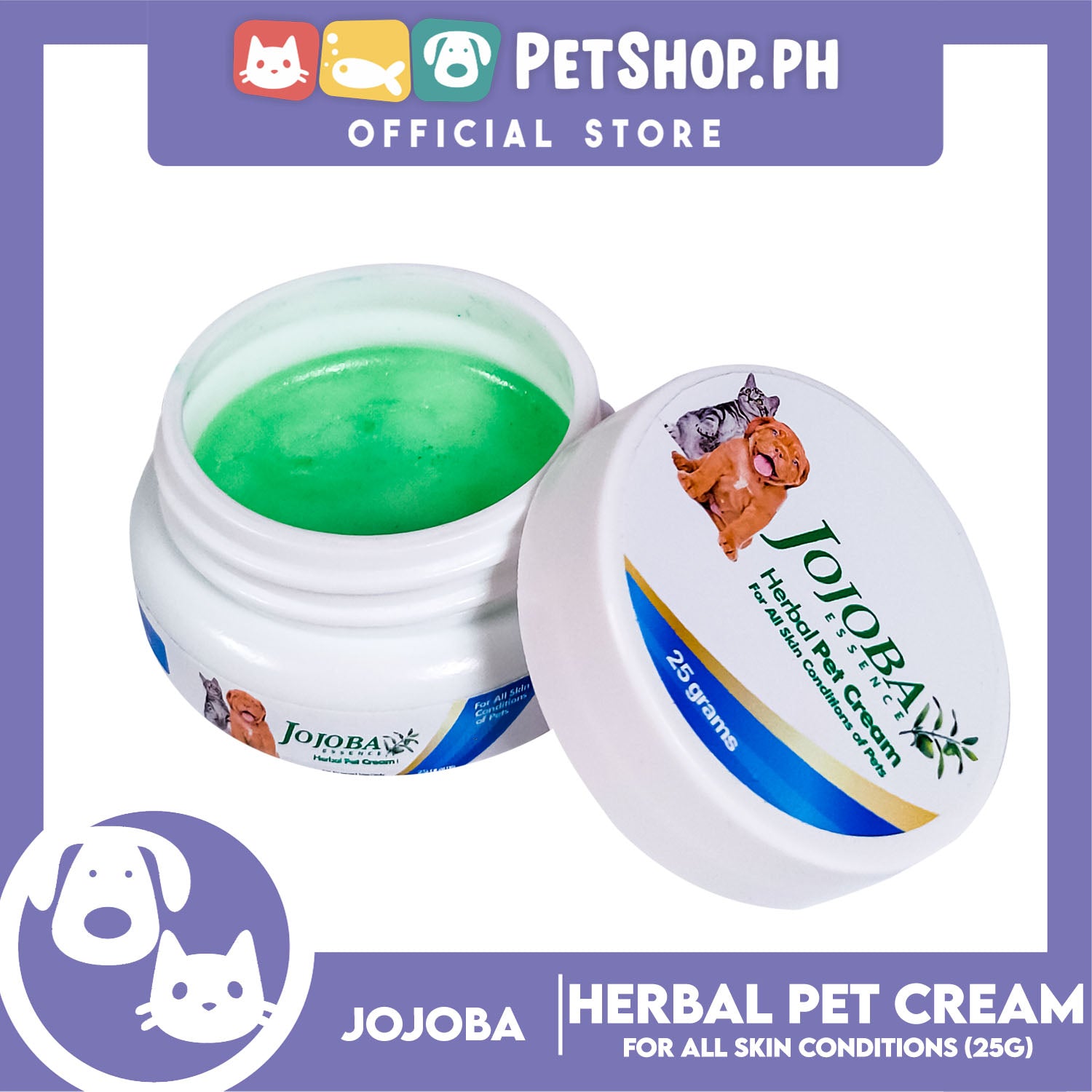 Jojoba Essence Herbal Pet Cream 25g For All Skin Conditions Of