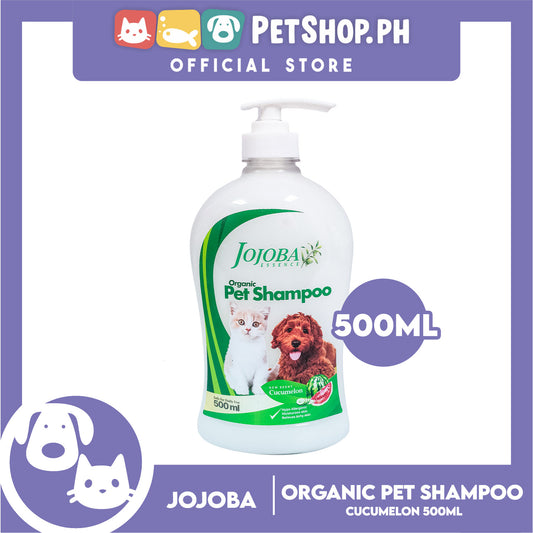 Jojoba Essence Organic Pet Shampoo 500ml (Cucumelon) Safe For Daily Use For Your Cats And Dogs