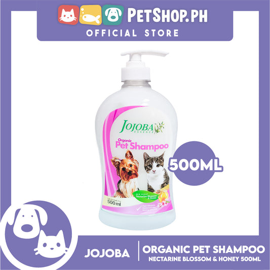 Jojoba Essence Organic Pet Shampoo 500ml (Nectarin Blossom And Honey) Safe For Daily Use For Your Cats And Dogs