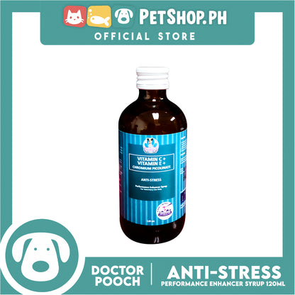 Doctor Pooch Anti Stress Multivitamins 120ml Vitamin C + Vitamin E + Chromium Picolinate For Puppies And Adult Dogs