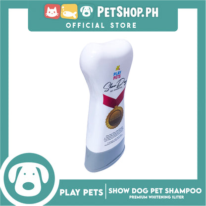 Play Pets Show Dog Pet Shampoo 1000ml (Premium Whitening) Dog Shampoo, Dog Grooming