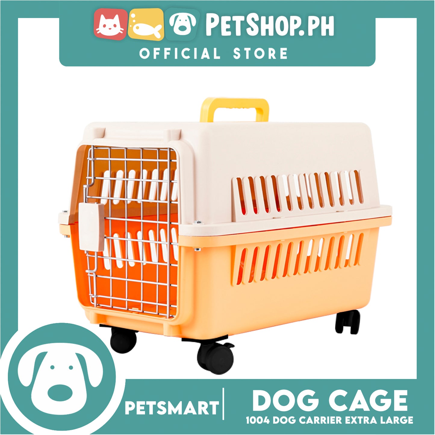 Pet Carrier With Wheels 1004 Dog Travel Carrier With Carrying Handle (Extra Large) 81cm x 57cm x 61cm