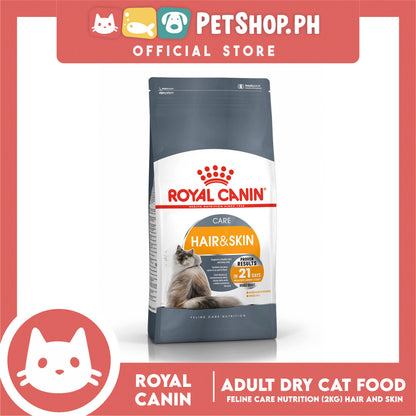 Royal Canin Hair & Skin Care (2kg) Adult Dry Cat Food - Feline Care Nutrition