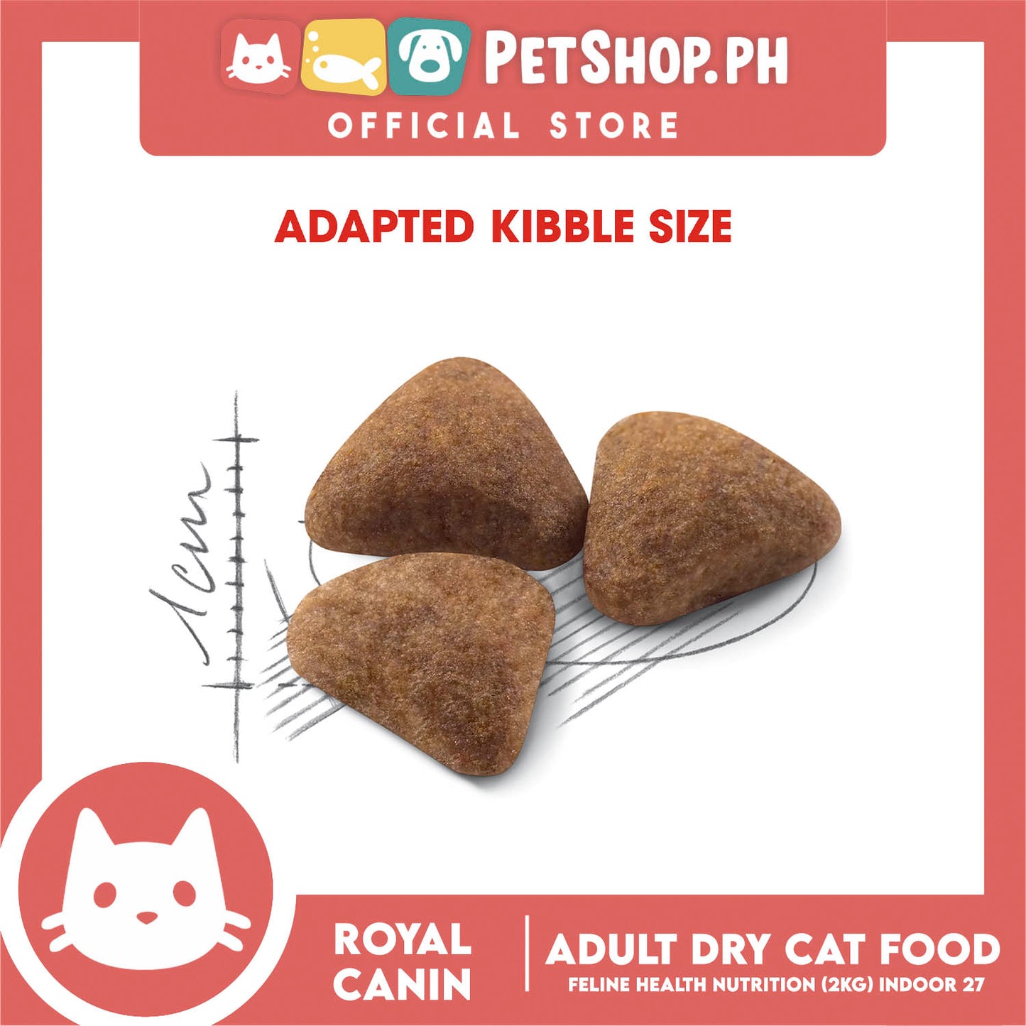 Royal Canin Indoor 27 (2kg) Adult Dry Cat Food - Feline Health Nutrition