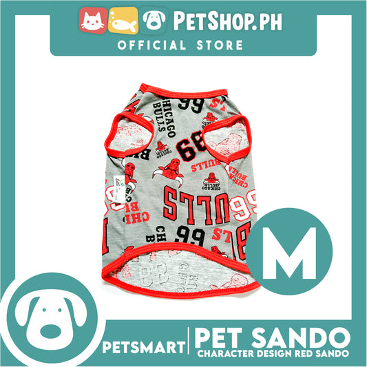 Pet Sando Apparel Character Design Red Sando DG-CTN124M (Medium) Perfect Fit For Dogs And Cats, Pet Clothes, Soft and Comfortable Pet Clothing
