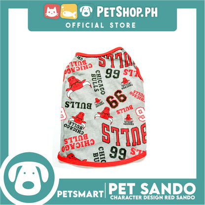 Pet Sando Apparel Character Design Red Sando DG-CTN124XL (Extra Large) Perfect Fit For Dogs And Cats, Pet Clothes, Soft and Comfortable Pet Clothing