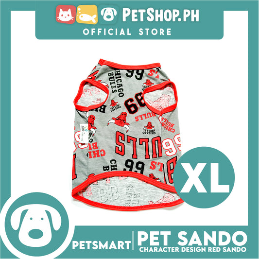 Pet Sando Apparel Character Design Red Sando DG-CTN124XL (Extra Large) Perfect Fit For Dogs And Cats, Pet Clothes, Soft and Comfortable Pet Clothing