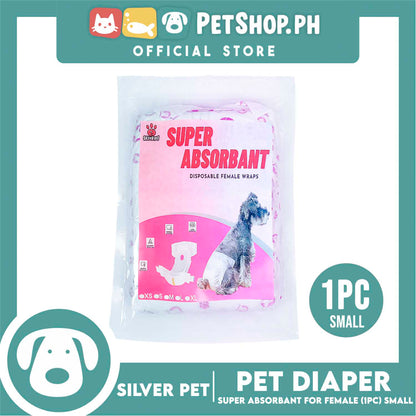 Silver Pet Super Absorbent Disposable Female Dog Wrap/ Diaper Small