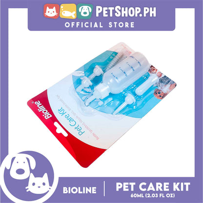 Bioline Pet Care Kit Pet Nursing and Feeding Bottle Kit Milk Feeder 60ml