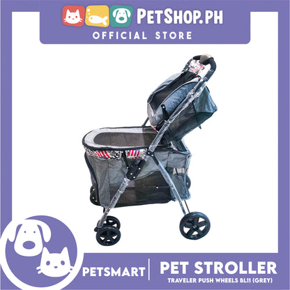 Pet Stroller Traveler Push Wheels BL11 (Grey)