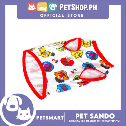 Pet Sando Clothes, Character Design With Red Piping DG-CTN129M (Medium)