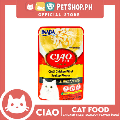 Ciao Chicken Fillet Scallop Flavor 40g (IC-205) Cat Wet Food