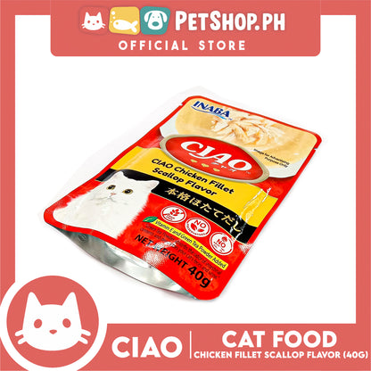 Ciao Chicken Fillet Scallop Flavor 40g (IC-205) Cat Wet Food