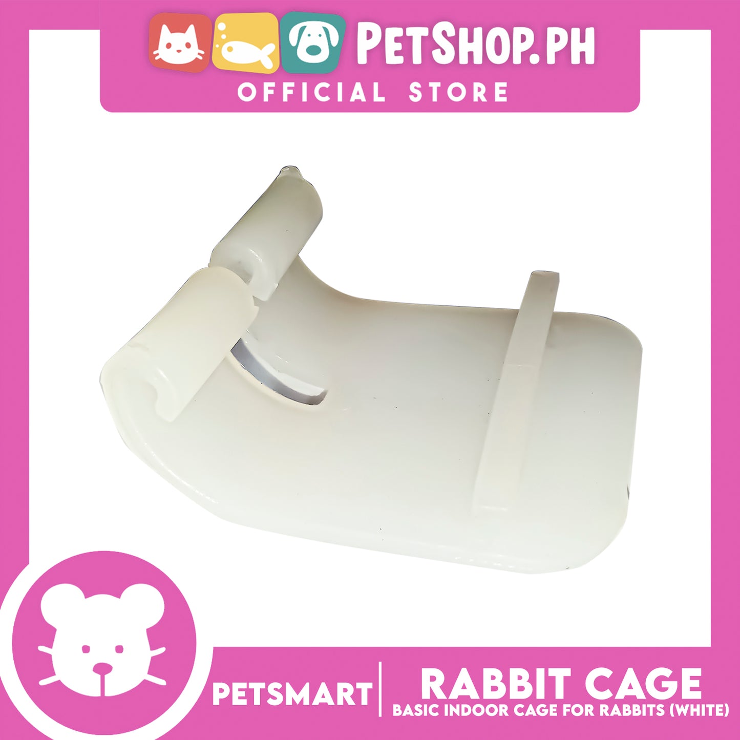 Rabbit Cage, Basic Indoor Cage For Pets (F16004) White Color, 60cm x 38cm x 40cm