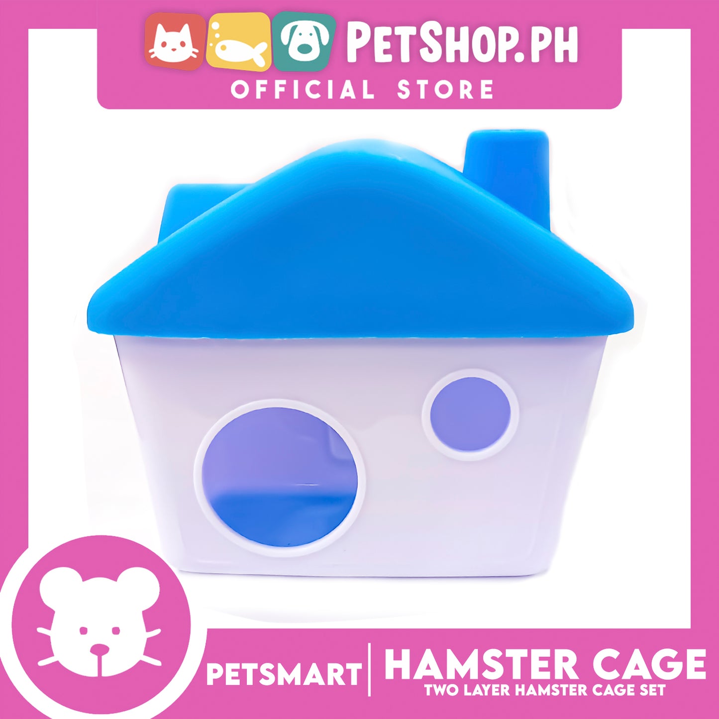 Hamster Cage (M021) Two Layer Hamster Cage Set 35cm x 28cm x 40cm