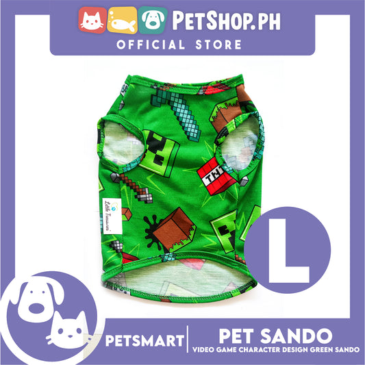 Pet Sando with Character Design, Green Color DG-CTN139L (Large) Perfect Fit For Dogs And Cats