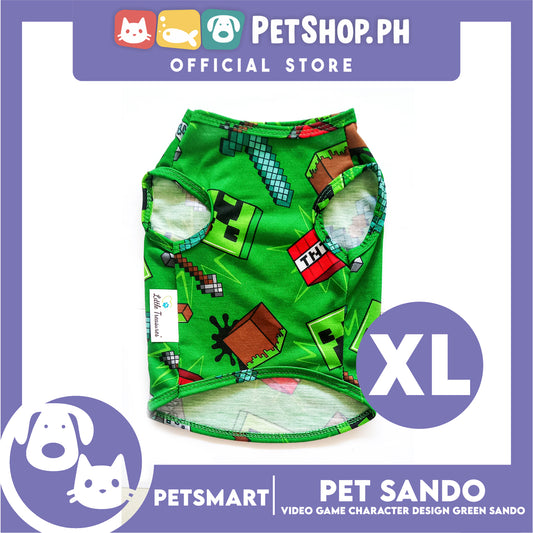 Pet Sando with Character Design, Green Color DG-CTN139XL (XL) Perfect Fit For Dogs And Cats