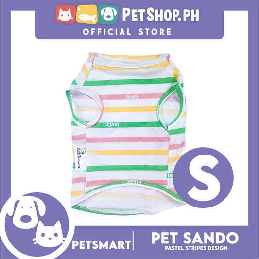 Pet Sando Stripes Design, Pastel Color DG-CTN146S (Small) Perfect Fit For Dogs And Cats