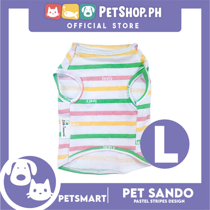 Pet Sando Stripes Design, Pastel Color DG-CTN146L (Large) Perfect Fit For Dogs And Cats