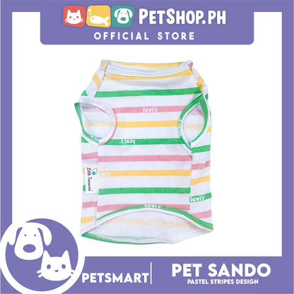 Pet Sando Stripes Design, Pastel Color DG-CTN146L (Large) Perfect Fit For Dogs And Cats