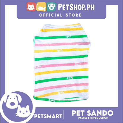 Pet Sando Stripes Design, Pastel Color DG-CTN146L (Large) Perfect Fit For Dogs And Cats