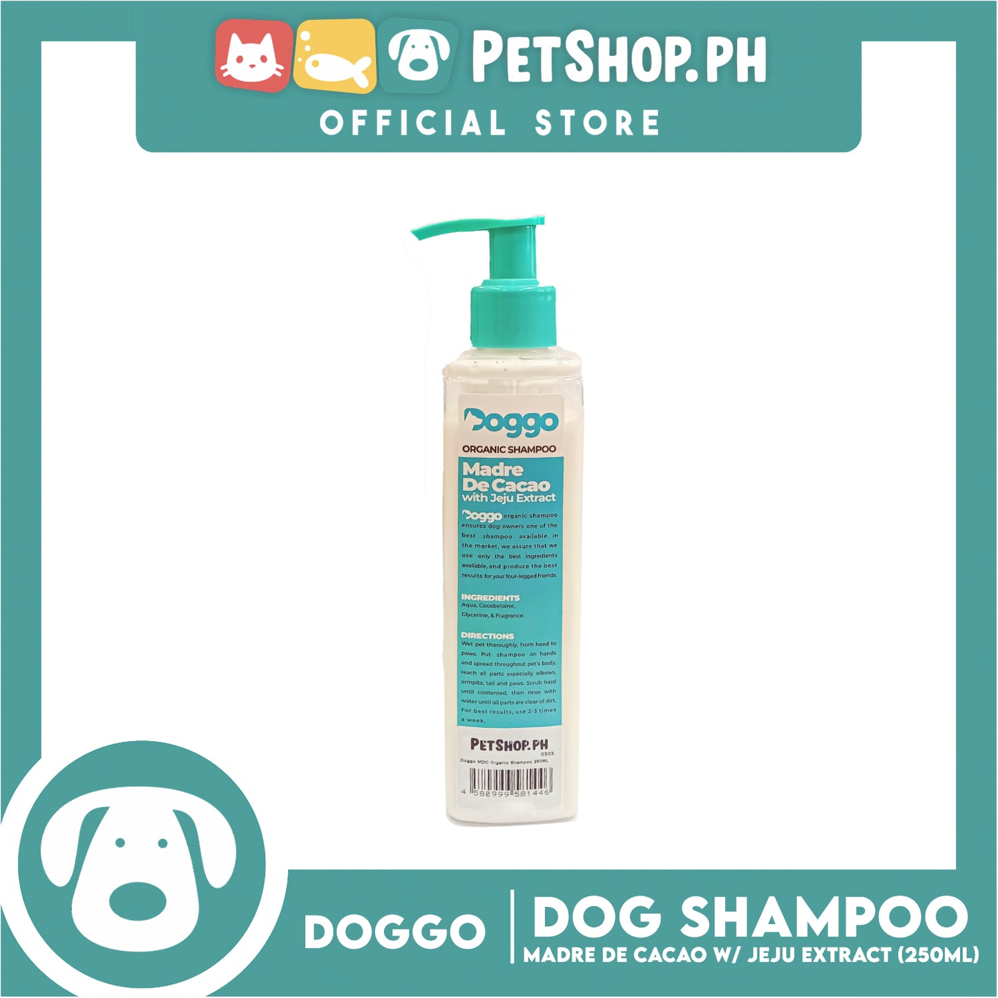 Doggo Organic Shampoo Madre De Cacao with Jeju Extract 250ml