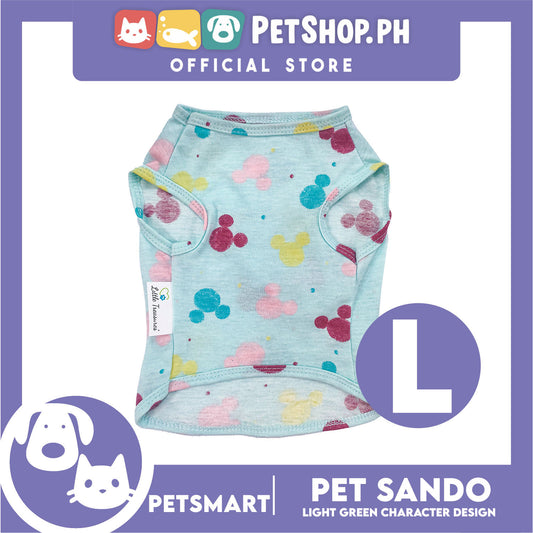 Pet Sando Light Green Color with Character Design DG-CTN149L (Large) Perfect Fit For Dogs And Cats