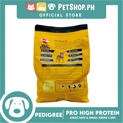 Pedigree Pro Adult Mini and Small Breed 1.3kg Dry Food for Adult Dogs