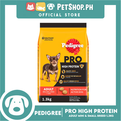 Pedigree Pro Adult Mini and Small Breed 1.3kg Dry Food for Adult Dogs